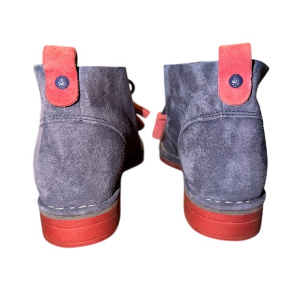 Hush Puppies Cyra Catelyn Blue Suede Ankle Booties Size 8.5 Chukka Desert Boots - Picture 5 of 8